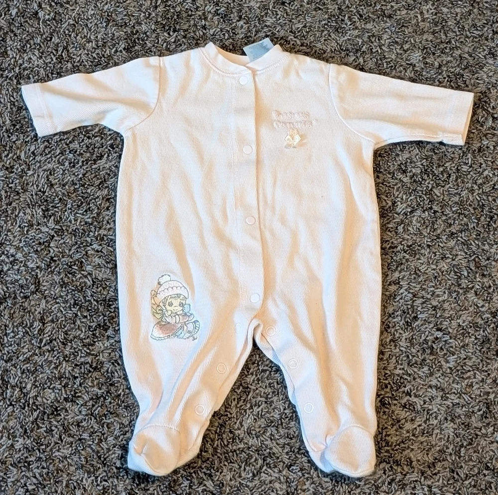 Precious Moments Baby Pink Footed Baby One Piece - Picture 1 of 4